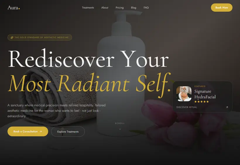 Aura Med Spa Website
