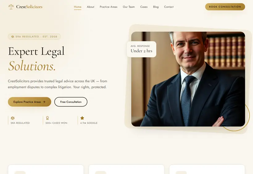 Crest Solicitors Website