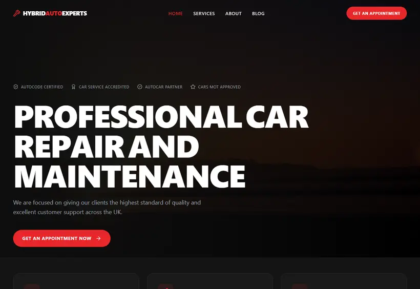 HybridAuto Experts Website