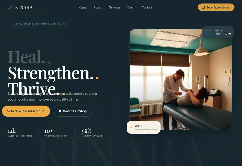 Kinara Wellness Website