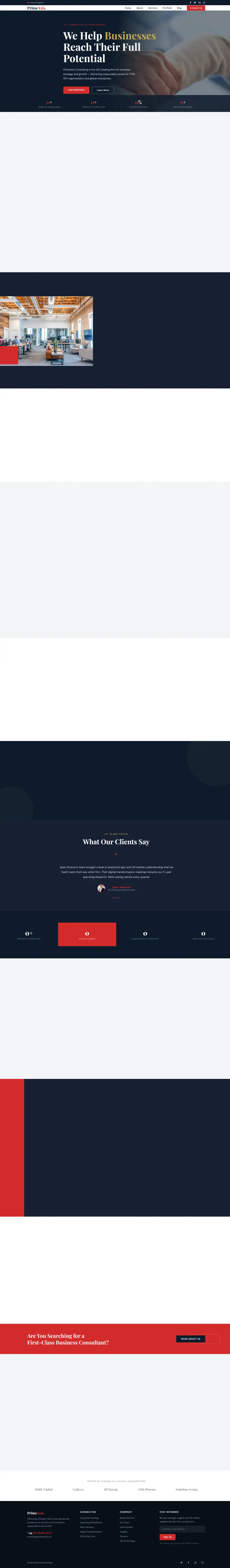 PrimeAxis Consulting Website