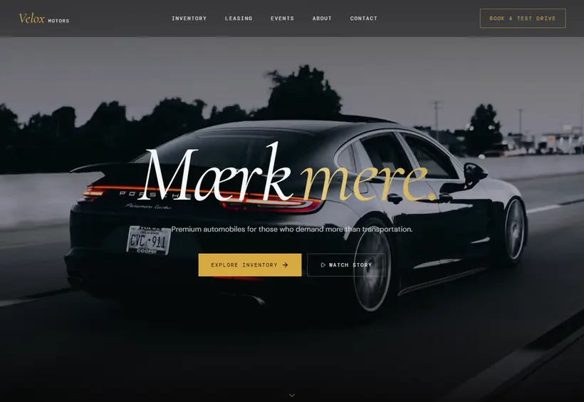 Velox Motors Website